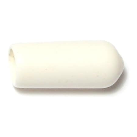 Midwest Fastener Screw Cap, 1/4 in Dia, White, Plastic White, 25 PK 65963